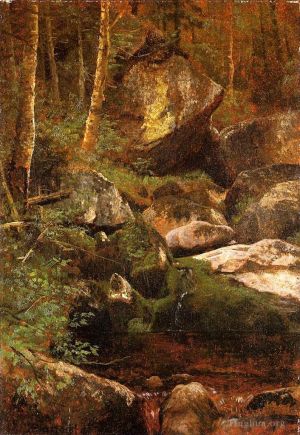 Albert Bierstadt œuvres - Ruisseau forestier