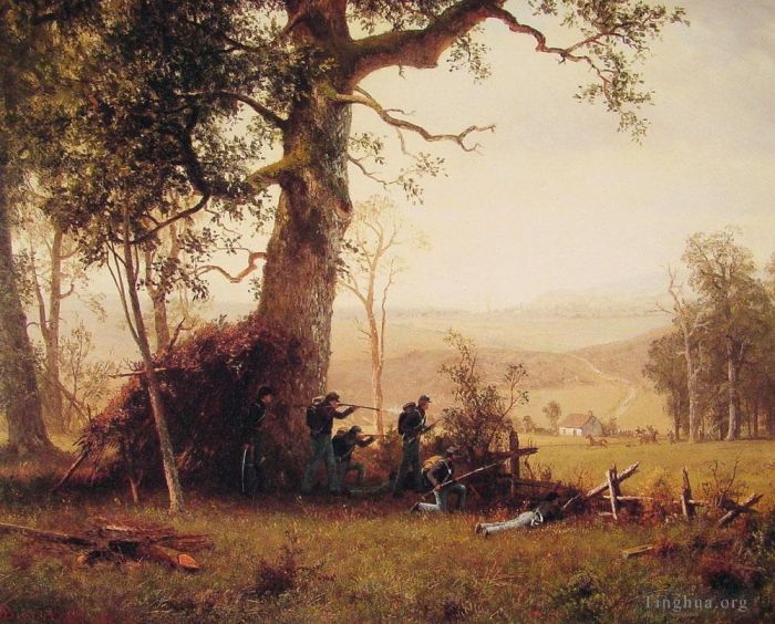 Albert Bierstadt Peinture à l'huile - Guérilla