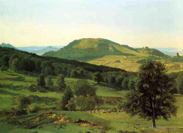 Albert Bierstadt Peinture à l'huile - Colline et Dale