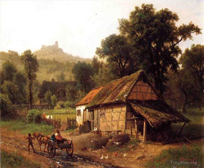 Albert Bierstadt Peinture à l'huile - Dans les contreforts