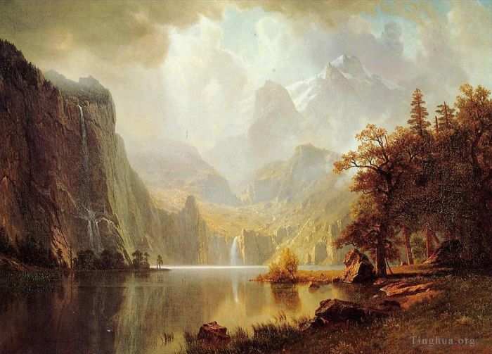 Albert Bierstadt Peinture à l'huile - Dans les montagnes