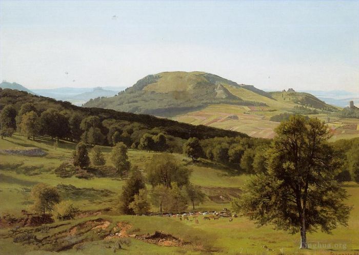 Albert Bierstadt Peinture à l'huile - Paysage Hill and Dale