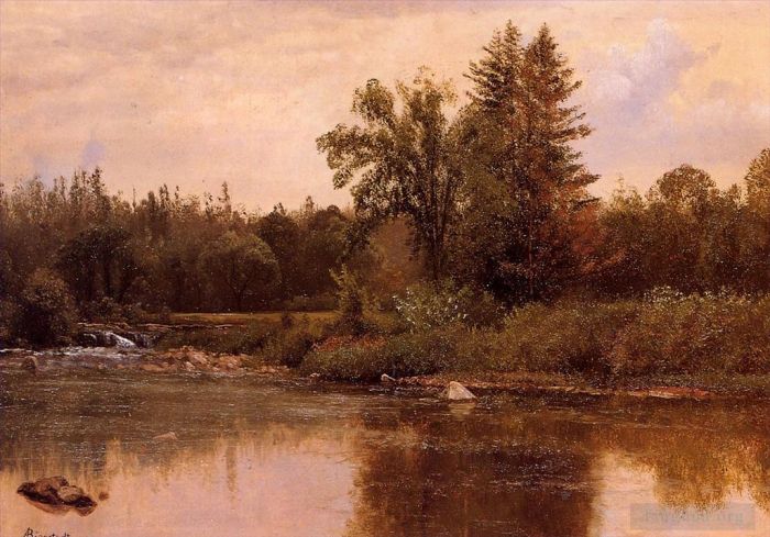 Albert Bierstadt Peinture à l'huile - Paysage New Hampshire