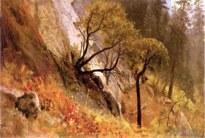 Albert Bierstadt Peinture à l'huile - Étude du paysage Yosemite en Californie