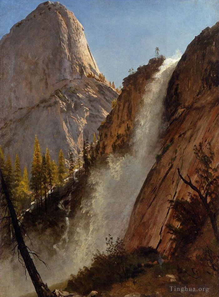 Albert Bierstadt Peinture à l'huile - Liberté Cam Yosemite