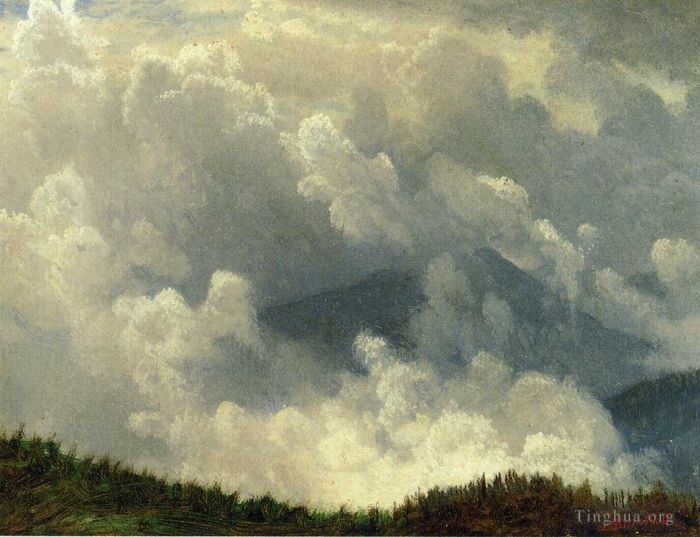 Albert Bierstadt Peinture à l'huile - Brume de montagne