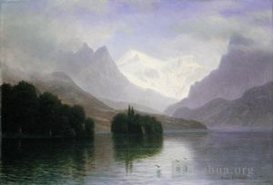 Albert Bierstadt œuvres - Scène de montagne