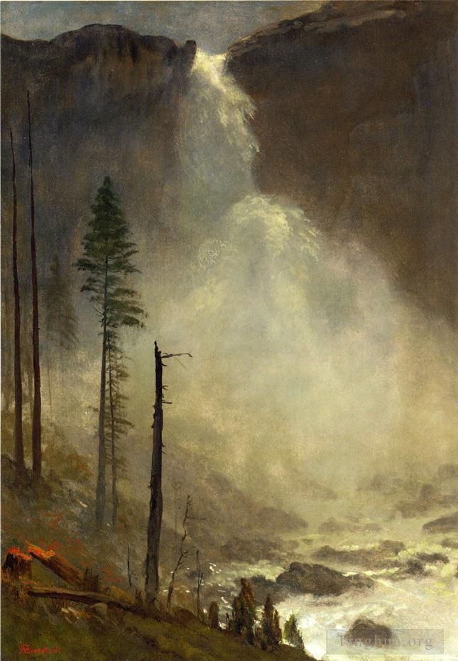 Albert Bierstadt Peinture à l'huile - Chutes du Nevada