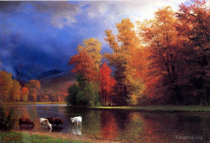 Albert Bierstadt Peinture à l'huile - Sur le Saco