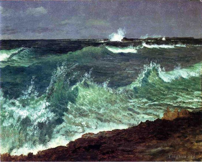 Albert Bierstadt Peinture à l'huile - Paysage marin luminisme