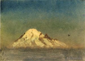 Albert Bierstadt œuvres - Montagne enneigée
