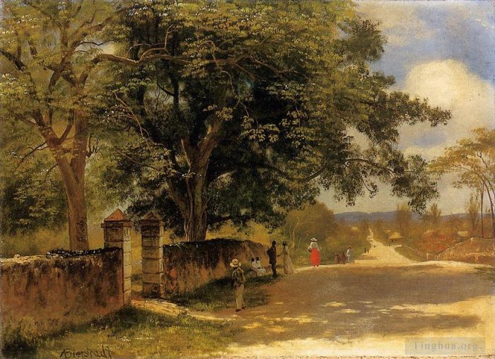 Albert Bierstadt Peinture à l'huile - Rue de Nassau
