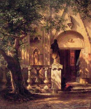 Albert Bierstadt œuvres - Lumière du soleil et ombre