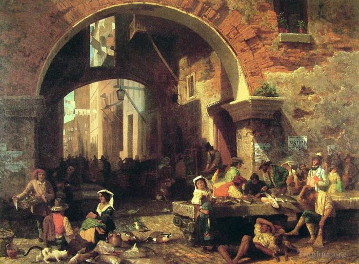 Albert Bierstadt Peinture à l'huile - Le luminisme de l'Arc d'Octave
