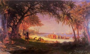 Albert Bierstadt œuvres - Le débarquement de Colomb