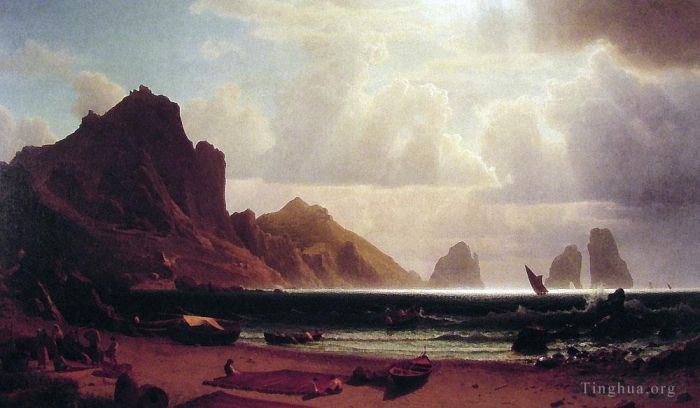 Albert Bierstadt Peinture à l'huile - La Marina Piccola