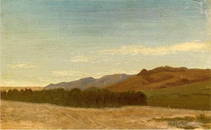 Albert Bierstadt Peinture à l'huile - Les plaines près de Fort Laramie