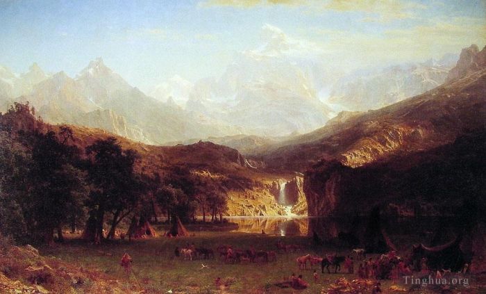 Albert Bierstadt Peinture à l'huile - Les montagnes Rocheuses