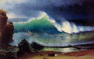 Albert Bierstadt œuvres - Le paysage marin luminisme du rivage de TurquoiseSea