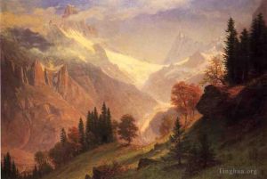 Albert Bierstadt œuvres - Vue sur Grindelwald