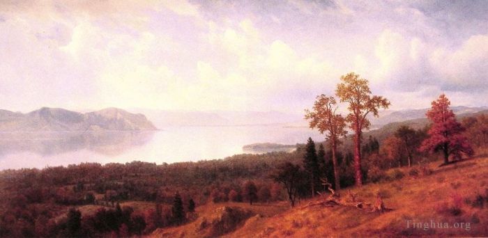 Albert Bierstadt Peinture à l'huile - Vue sur l'Hudson