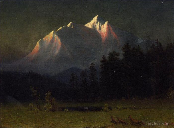 Albert Bierstadt Peinture à l'huile - Paysage occidental