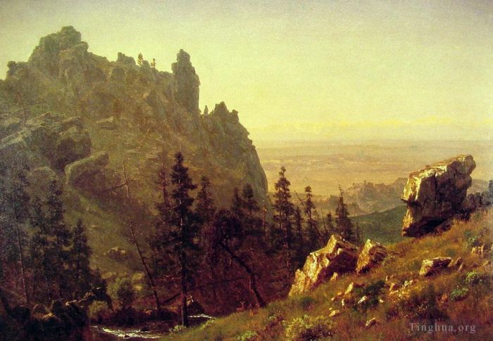 Albert Bierstadt Peinture à l'huile - Pays de la rivière Wind