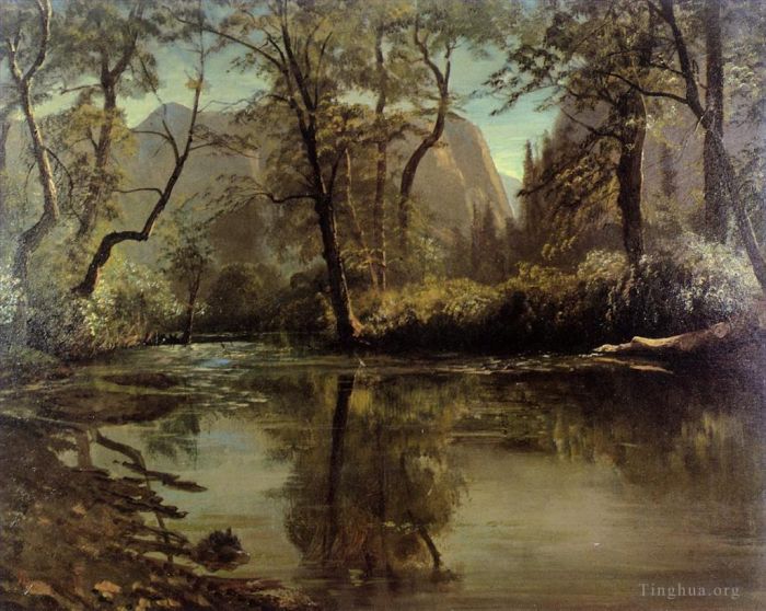Albert Bierstadt Peinture à l'huile - Vallée de Yosemite en Californie