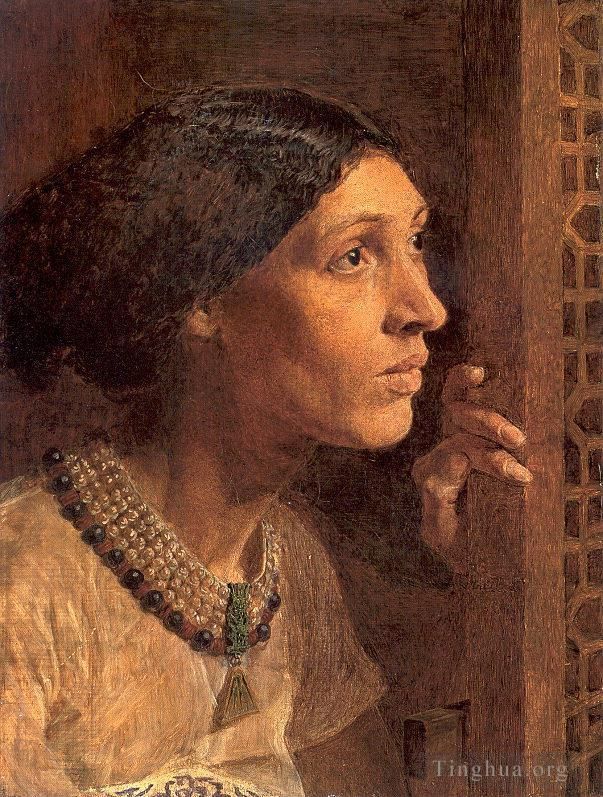 Albert Joseph Moore Peinture à l'huile - La mère de Sisera regardait par la fenêtre