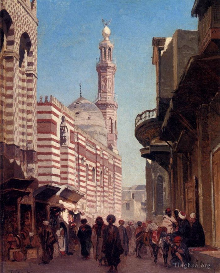 Alberto Pasini Peinture à l'huile - Caire