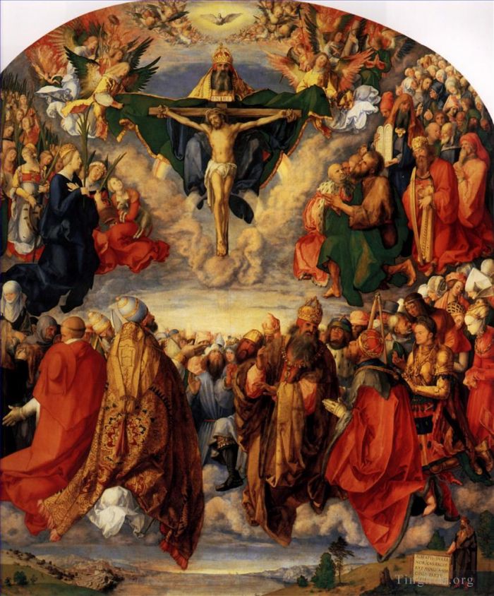 Albrecht Dürer Peinture à l'huile - Adoration de la Trinité