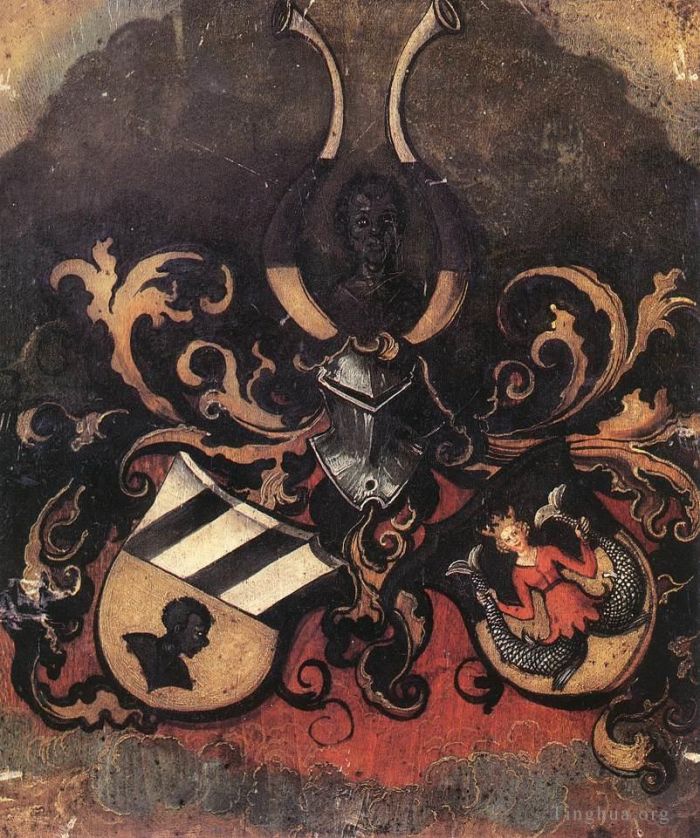 Albrecht Dürer Peinture à l'huile - Armoiries combinées des familles Tucher et Rieter