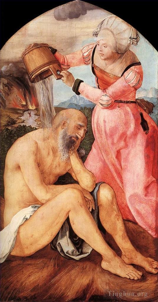 Albrecht Dürer Peinture à l'huile - Job et sa femme