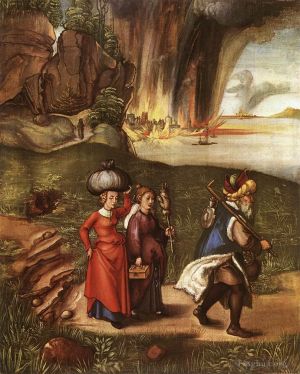 Albrecht Dürer œuvres - Lot fuyant Sodome avec ses filles