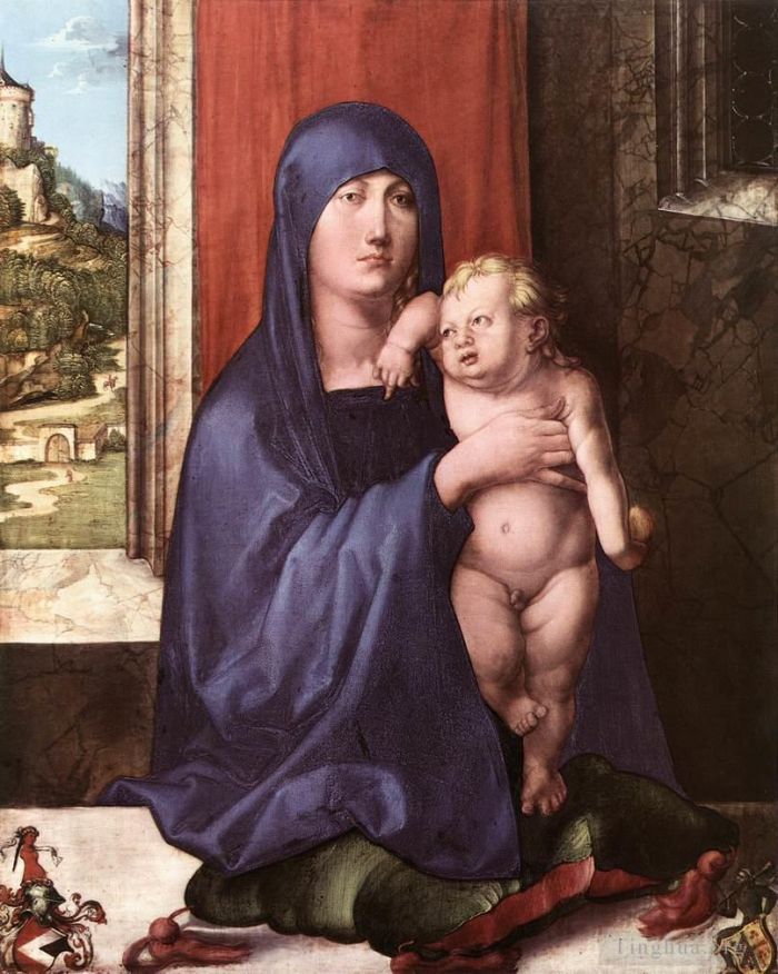Albrecht Dürer Peinture à l'huile - Madone et l'Enfant Haller Madonna