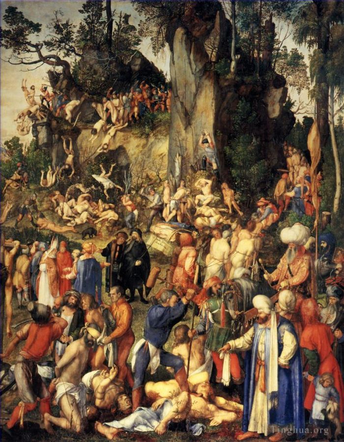 Albrecht Dürer Peinture à l'huile - Martyre des Dix Mille
