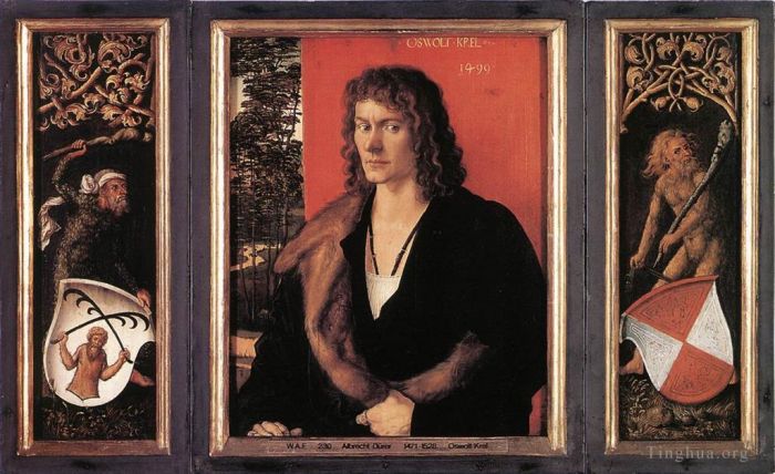 Albrecht Dürer Peinture à l'huile - Portrait d'Oswolt Krel complet