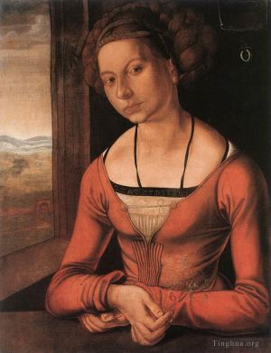 Albrecht Dürer œuvres - Portrait d'une jeune Furleger avec ses cheveux coiffés