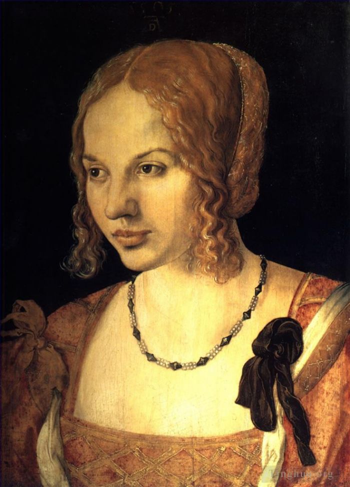 Albrecht Dürer Peinture à l'huile - Portrait d'une jeune femme vénitienne
