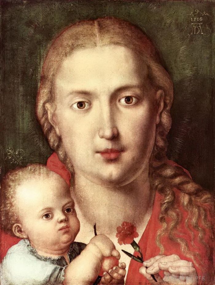 Albrecht Dürer Peinture à l'huile - La Madone à l'Œillet