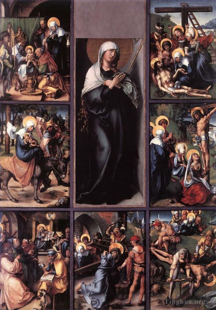 Albrecht Dürer Peinture à l'huile - Les Sept Douleurs de la Vierge