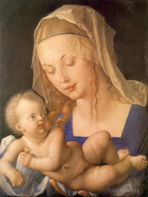 Albrecht Dürer œuvres - Vierge à l'enfant tenant une poire à moitié mangée