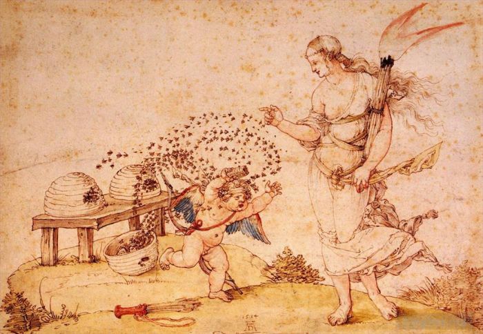 Albrecht Dürer Types de peintures - Cupidon le voleur de miel