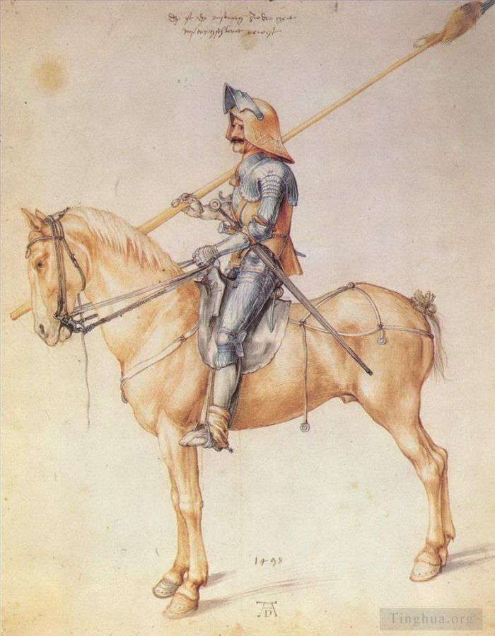 Albrecht Dürer Types de peintures - Chevalier à cheval