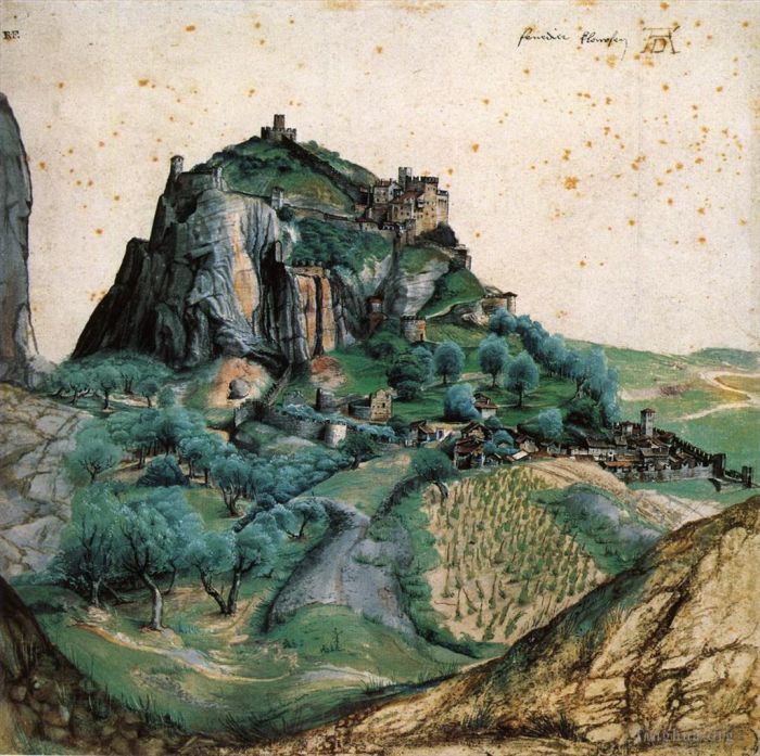 Albrecht Dürer Types de peintures - Vue sur la vallée de l'Arco au Tyrol
