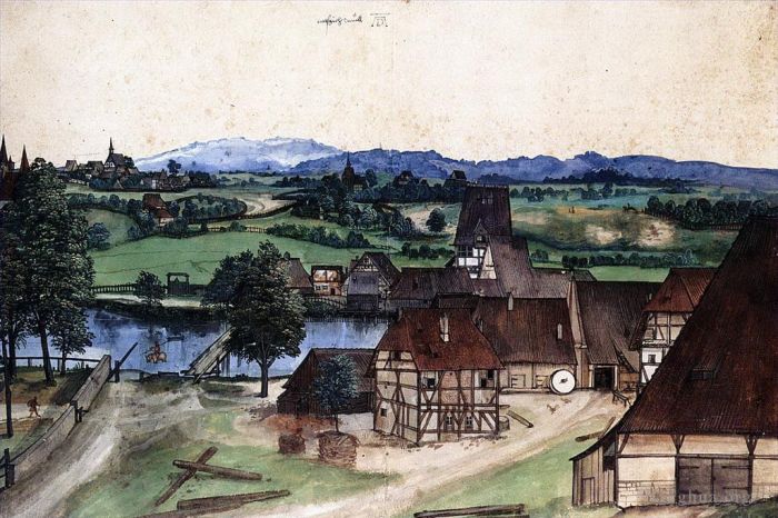Albrecht Dürer Types de peintures - Moulin à tréfilage de moulin à eau