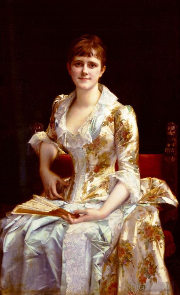 Alexandre Cabanel Peinture à l'huile - Portrait De Jeune Femme