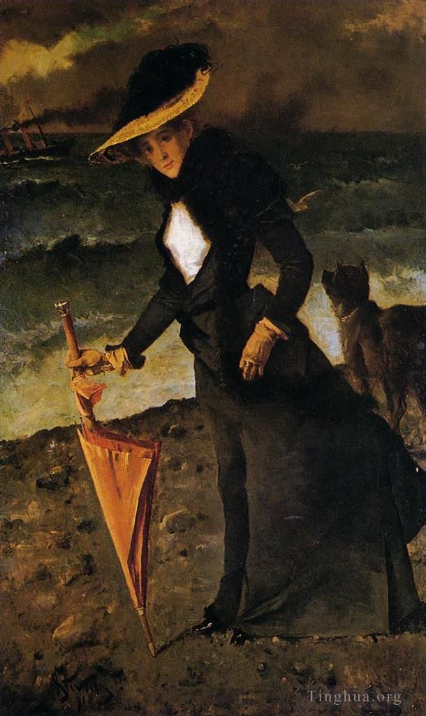 Alfred Émile Léopold Stevens Peinture à l'huile - En balade