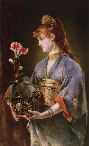 Alfred Émile Léopold Stevens œuvres - Portrait d'une femme