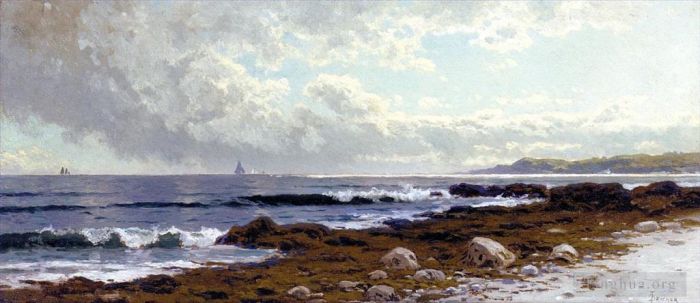 Alfred Thompson Bricher Peinture à l'huile - Le long de la côte